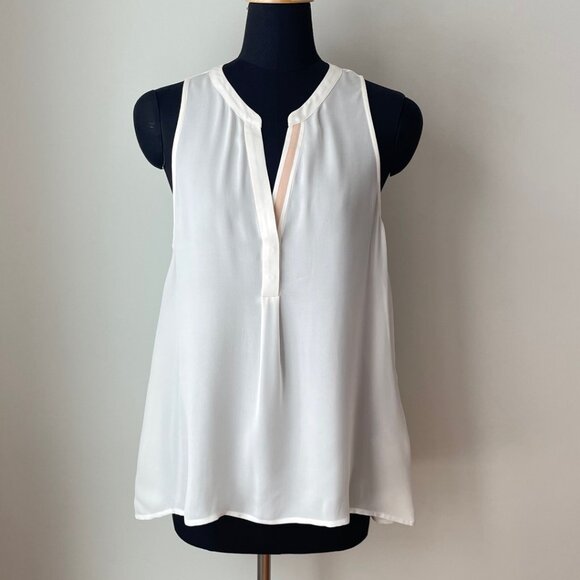 Joie Silk Tank with Blush Detail - Picture 1 of 16